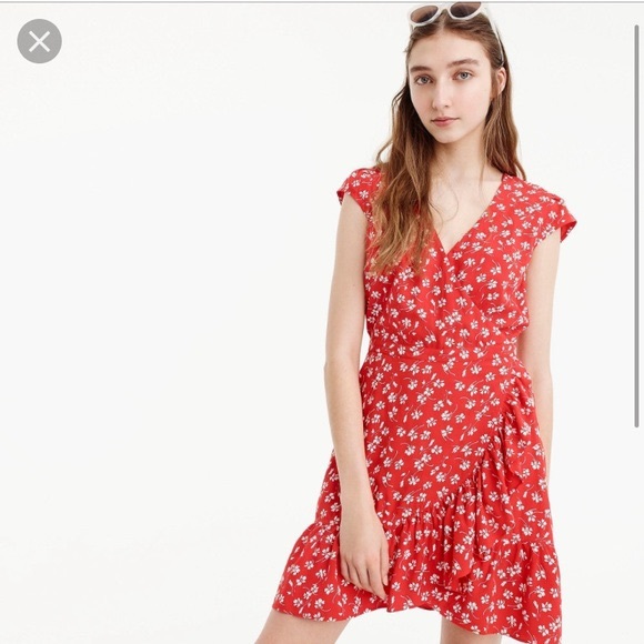 J. Crew Mercantile Red Floral Mini Dress - Picture 3 of 3